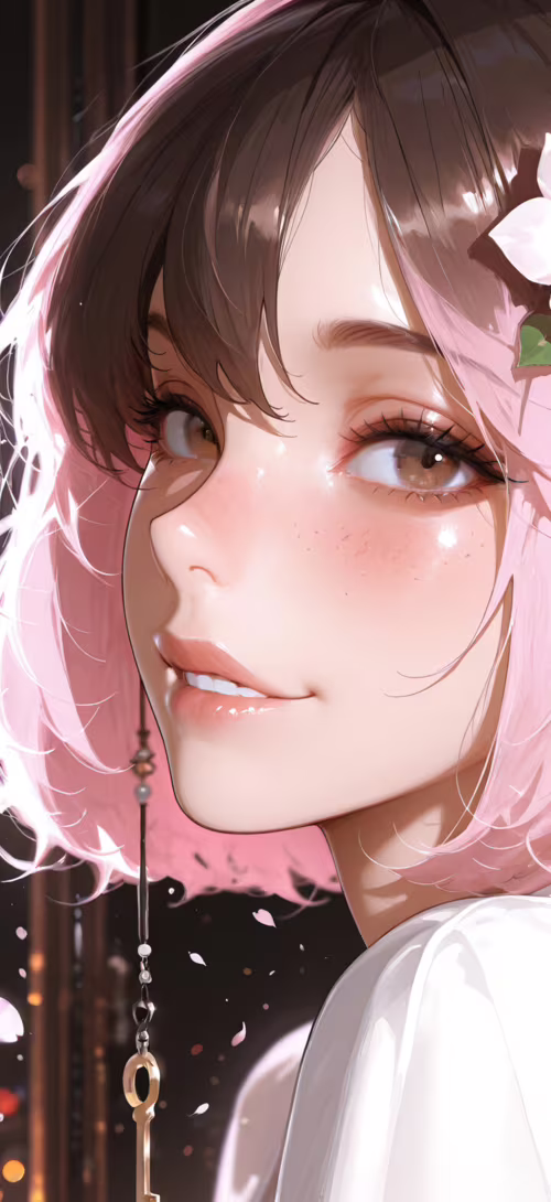 Un portrait numérique en gros plan de Neopolitan, un personnage du dessin animé RWBY,... Blackview A30