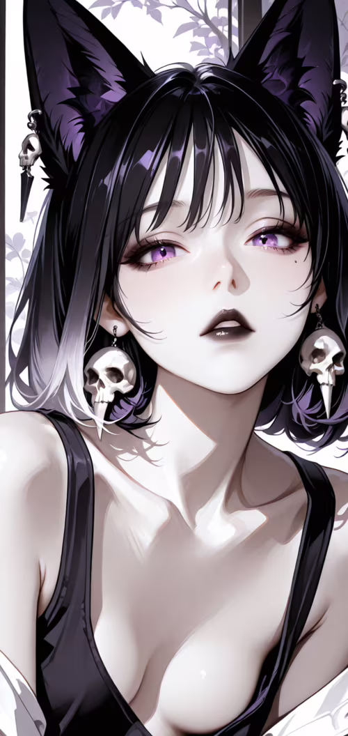 Une illustration de style manga représentant une jeune fille aux oreilles de renard... Cubot R15 Pro