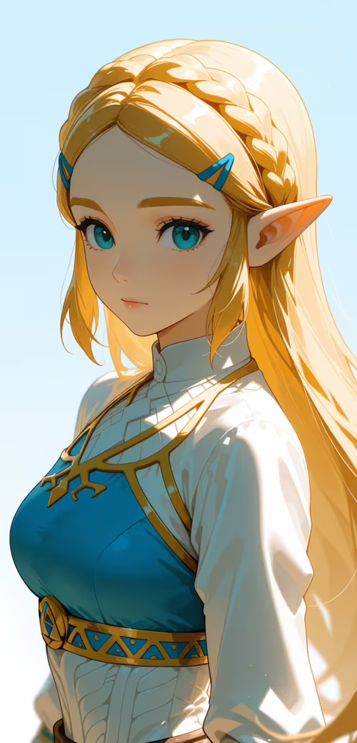 Une illustration de la princesse Zelda, tirée du jeu vidéo The Legend of Zelda, réalisée... LG K12 plus