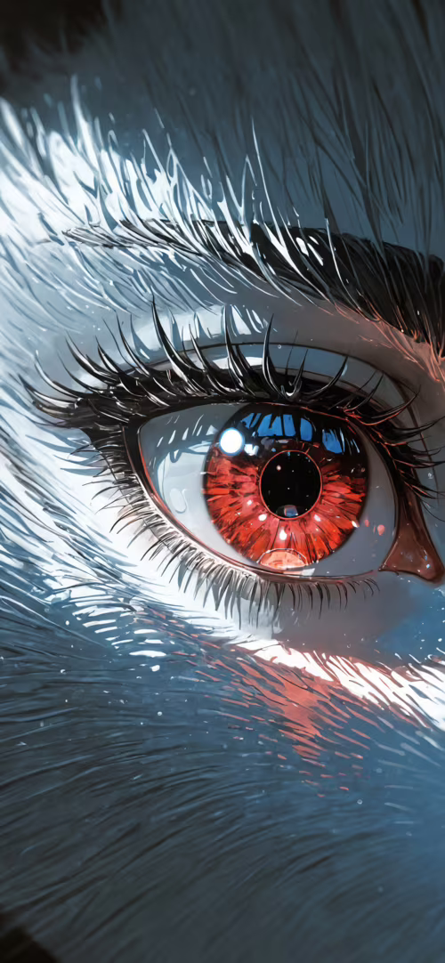 Une peinture numérique en gros plan représentant un renard stylisé, blanc et gris,... Xiaomi Redmi Note 8