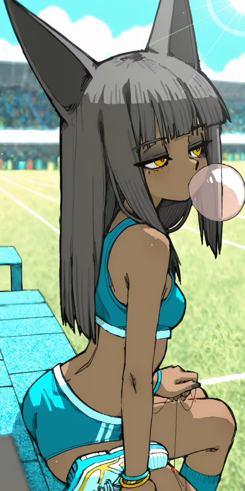 Une illustration d’Ankha, personnage du jeu Animal Crossing, représentée sous la...