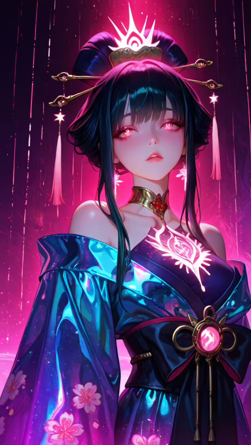 Une magnifique femme, dans le style des dessins animés japonais, avec des cheveux... LG L80 plus