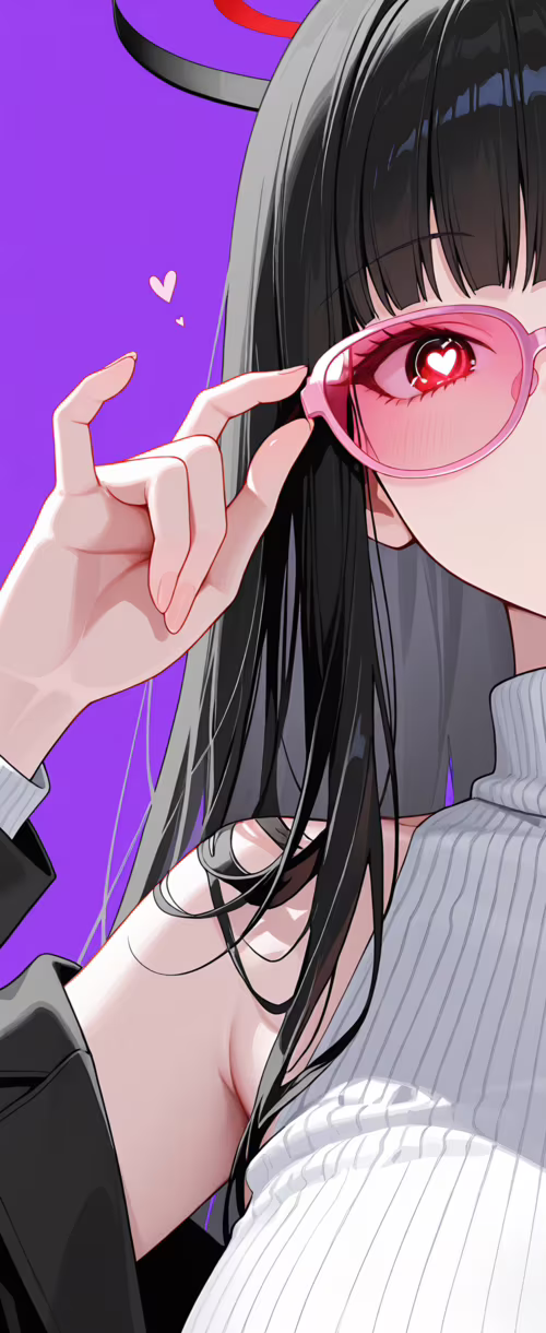 Une jeune fille d’anime aux longs cheveux noirs, identifiée comme Rio Tsukatsuki... Samsung Galaxy Z Flip 5G