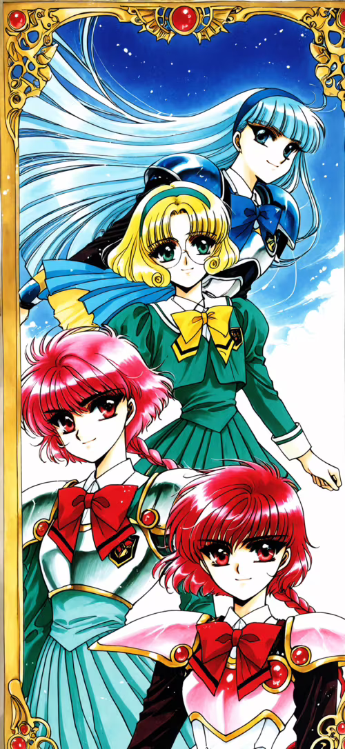 Illustration complète représentant Hikaru Shidou, Umi Ryuuzaki et Fuu Hououji, tirée... Apple iPhone 14 Pro Max