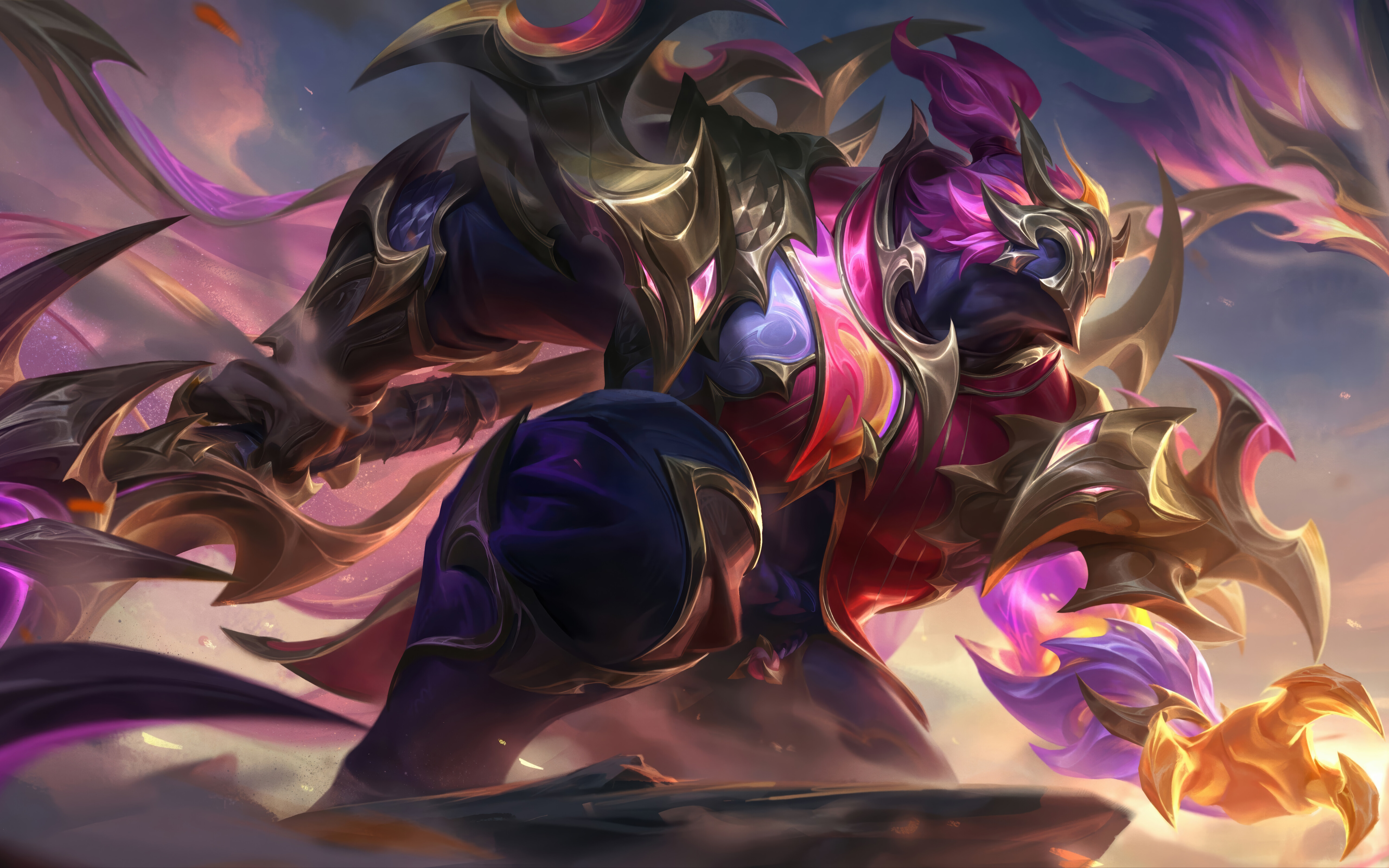 Une image de Jax, tirée du jeu League of Legends, le montrant prêt à entrer en bataille.