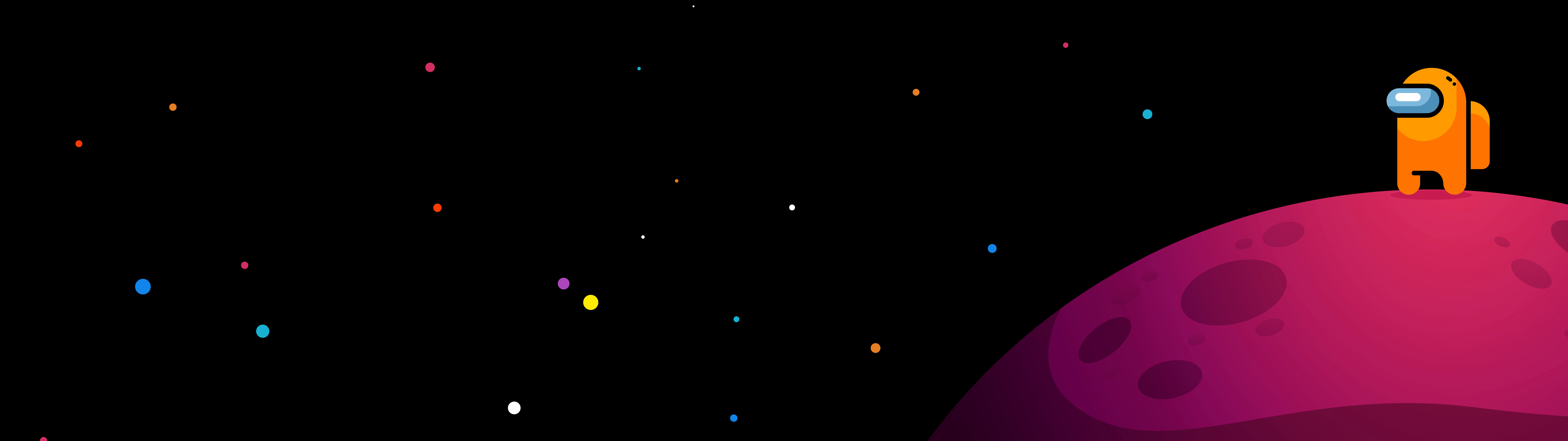 Un personnage coloré de l’équipe, tiré du jeu vidéo Among Us.