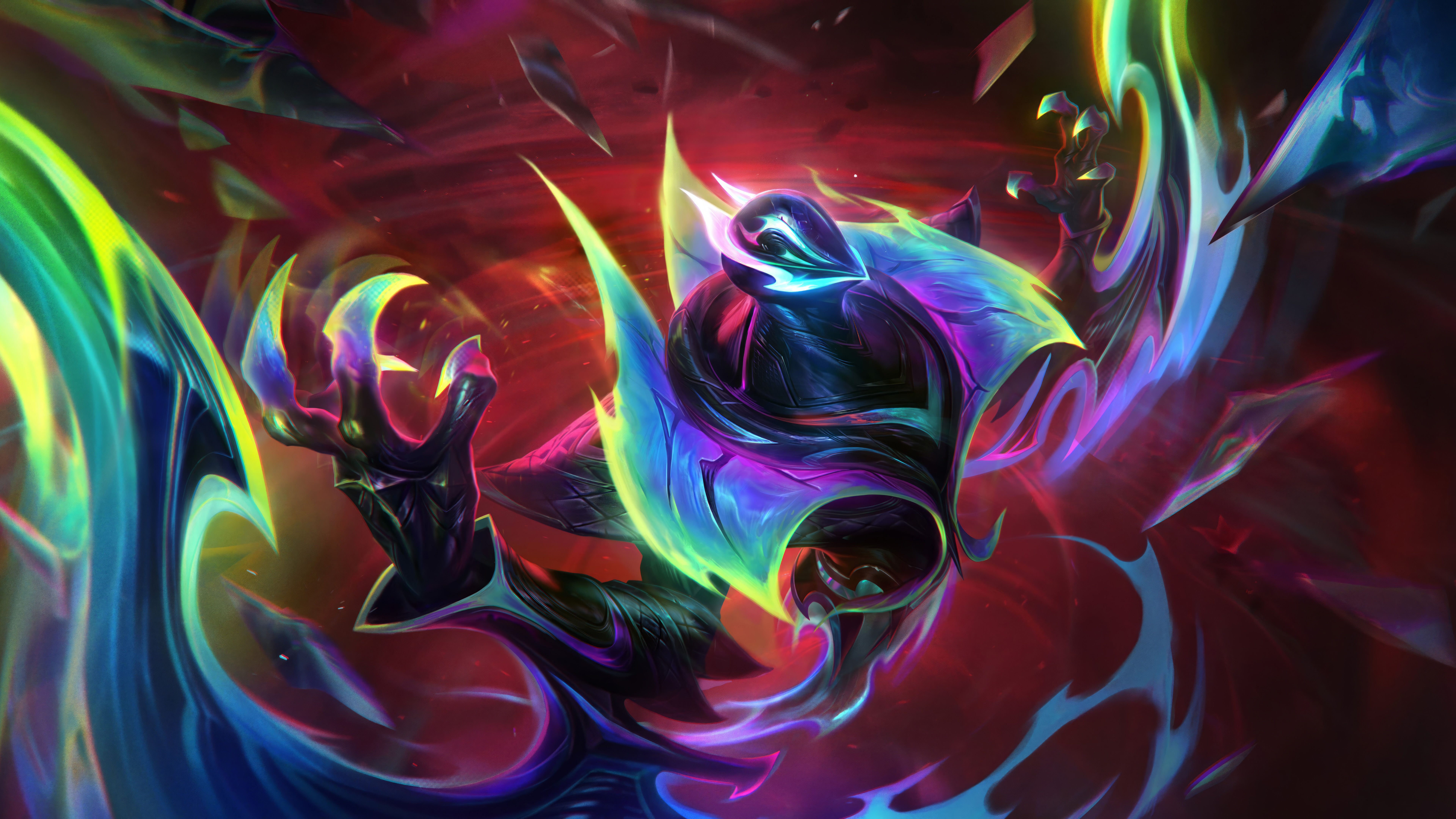 Une représentation sombre et mystérieuse de Nocturne, personnage du jeu League of Legends.