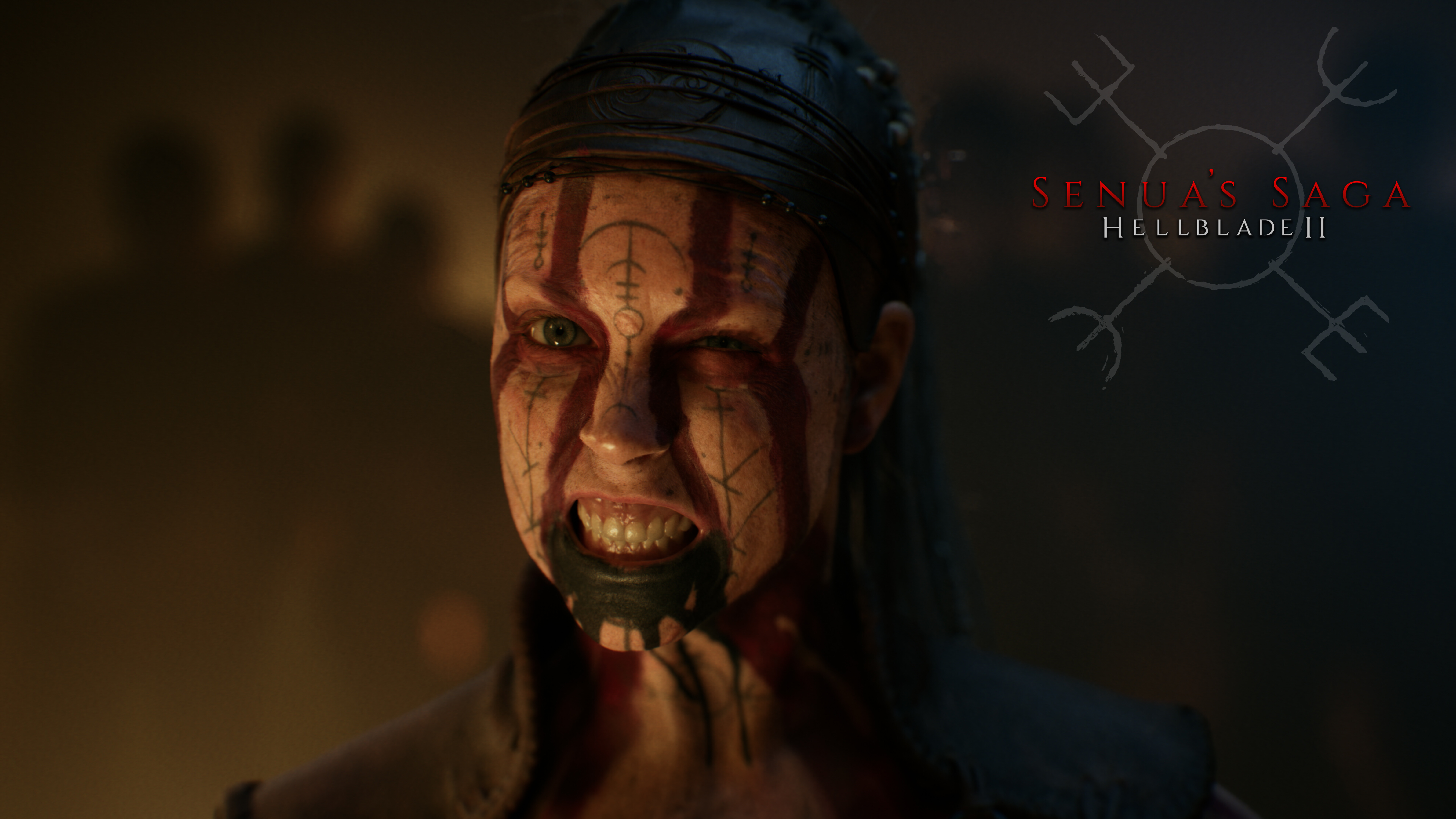 Un portrait saisissant et très détaillé de Senua, tiré du jeu vidéo Senua’s Saga: Hellblade II.