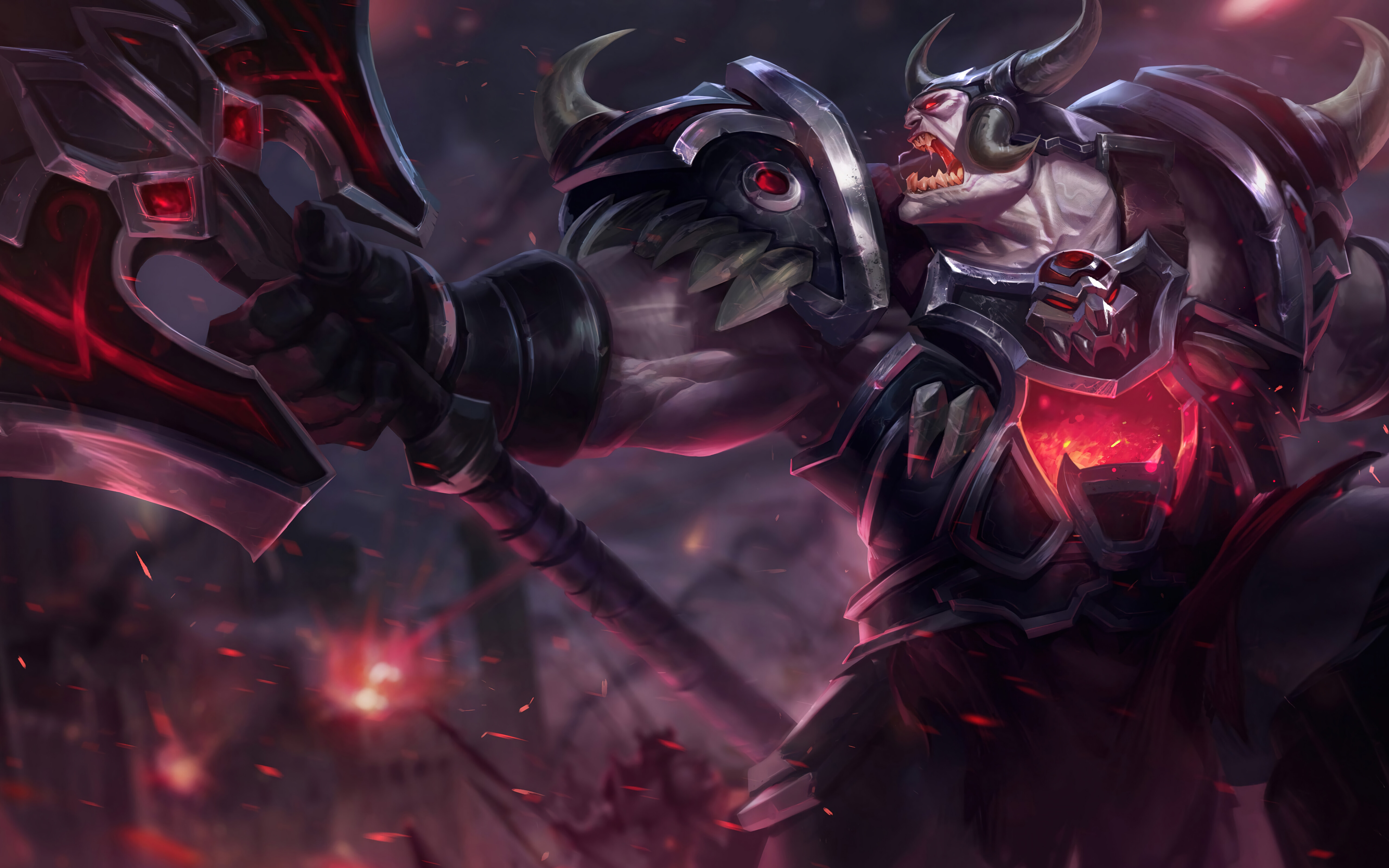 Sion, le colosse mort-vivant de League of Legends, se tient dans une pose imposante.
