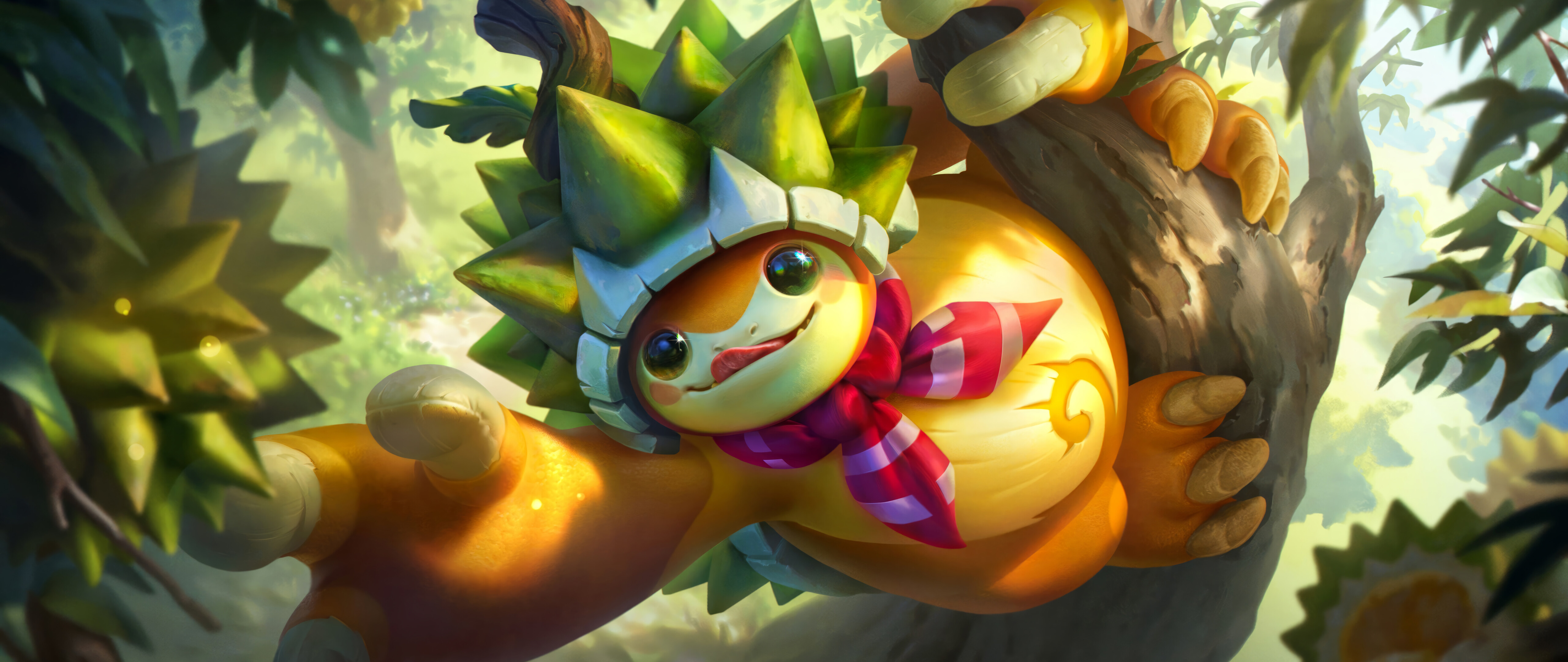 Rammus, le champion tatou blindé de League of Legends, met en valeur sa carapace hérissée, sa marque de fabrique.